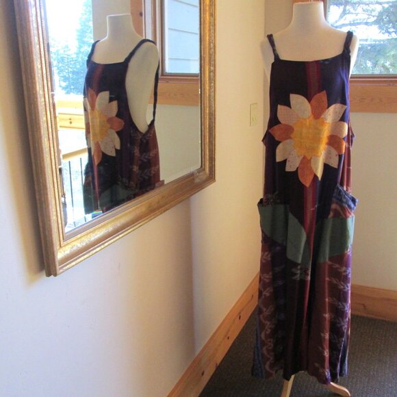 Lg. Cotton Custom Designed Applique Jumper with Orange Coldwater Creek Top - Picture 5 of 9